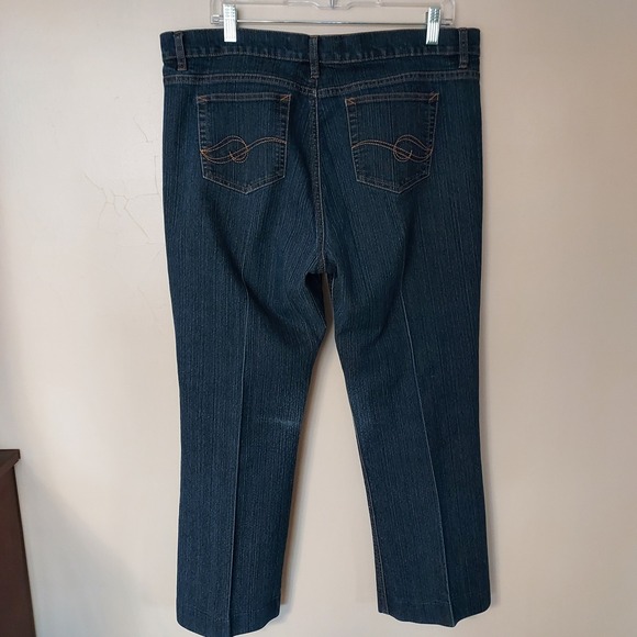 Jaclyn Smith Angel Fit Womens Blue Denim Jeans Size 16 Straight Leg - Picture 4 of 9